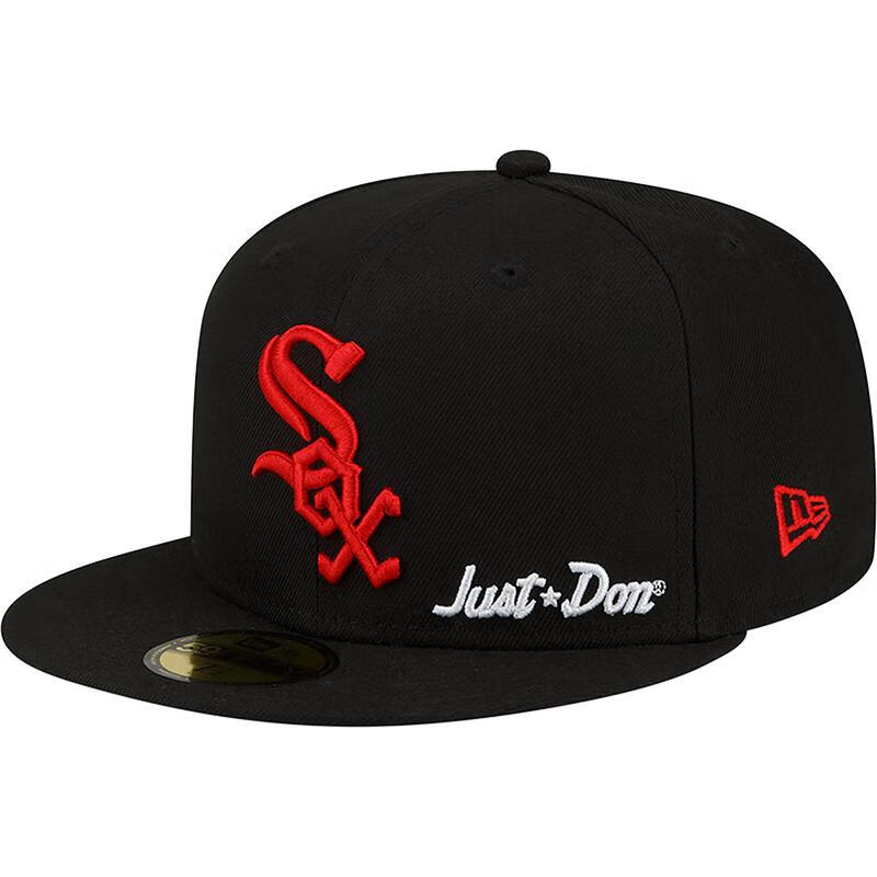 NEW ERA棒球帽男White Sox 59Fifty潮流新款时尚休闲平檐遮阳帽 Black/Red
