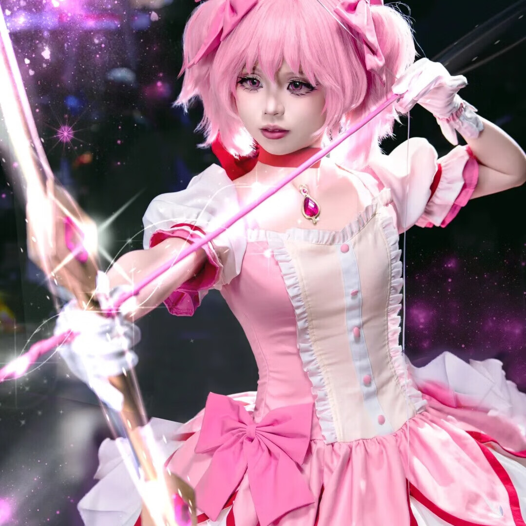班达熊鹿目圆香cos服周边魔法少女小圆战斗服套装二次元甜美清新