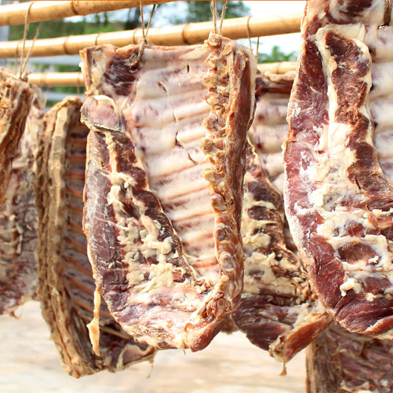 宜享健康湖北荆州特产农家自制腊排骨咸肋排骨直排风干土猪咸肉腊味年