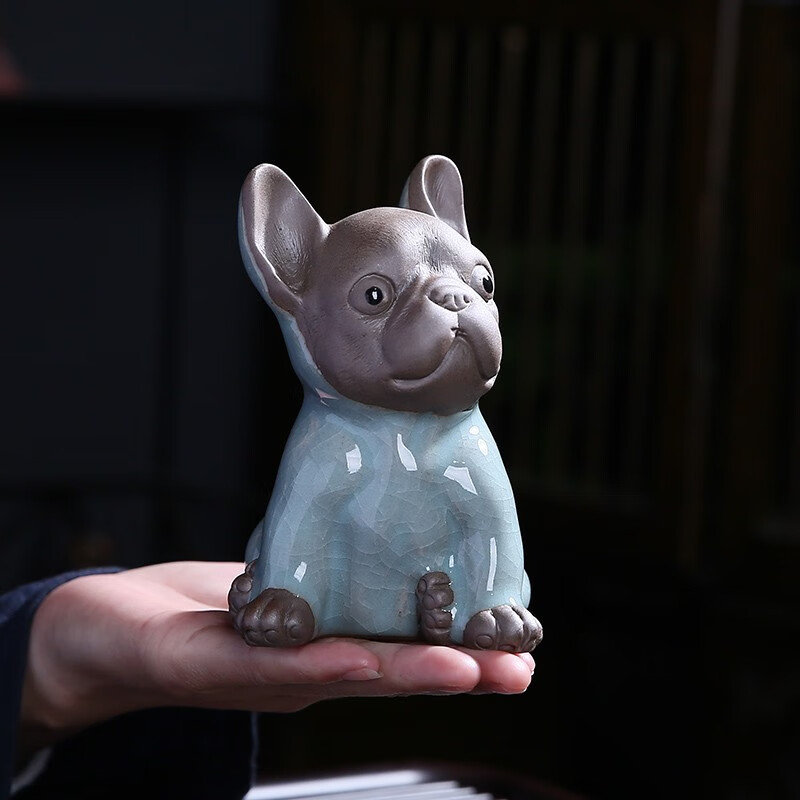 辕馨陶瓷十二生肖狗摆件旺财可爱招财小狗电视柜书房玄关家居装饰礼品