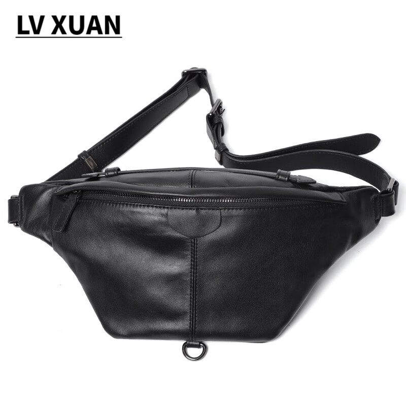 旅宣lv xuan法国风轻奢高端国际大品牌男包男士真皮腰包多功能头层牛