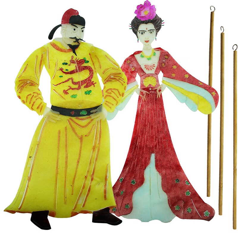 万泉 动感皮影戏材料包皮影人偶道具亲子手工制作diy儿童玩具 唐明皇