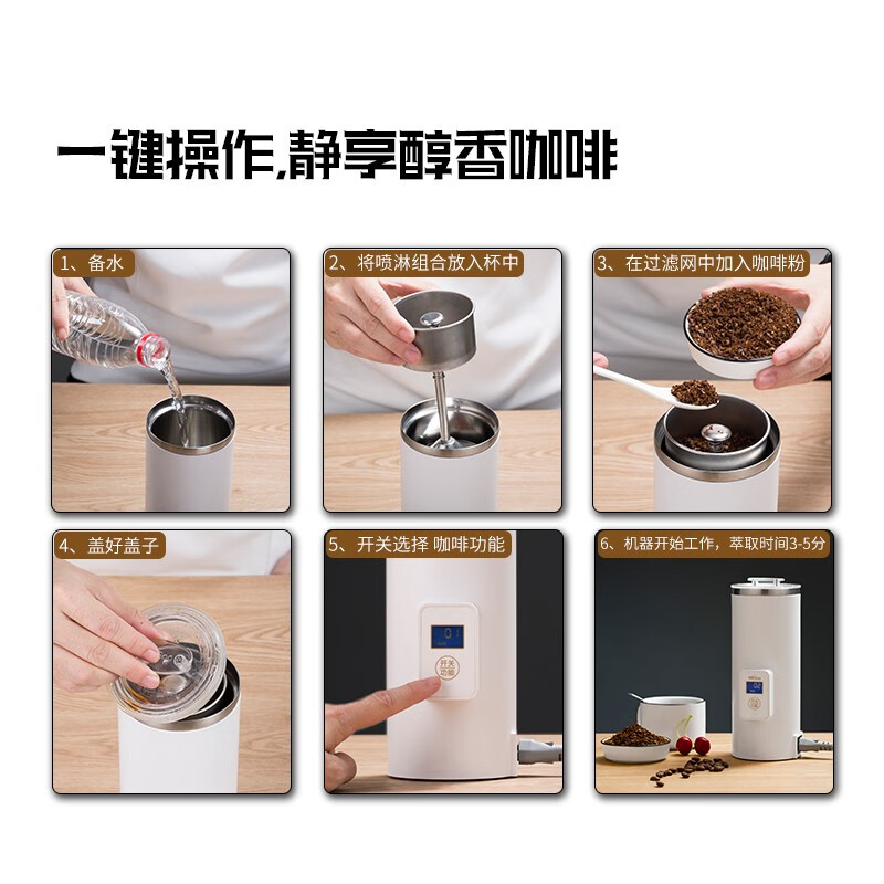 咪咕咖啡萃取壶小型煮咖啡机请问杯盖是什么材质？