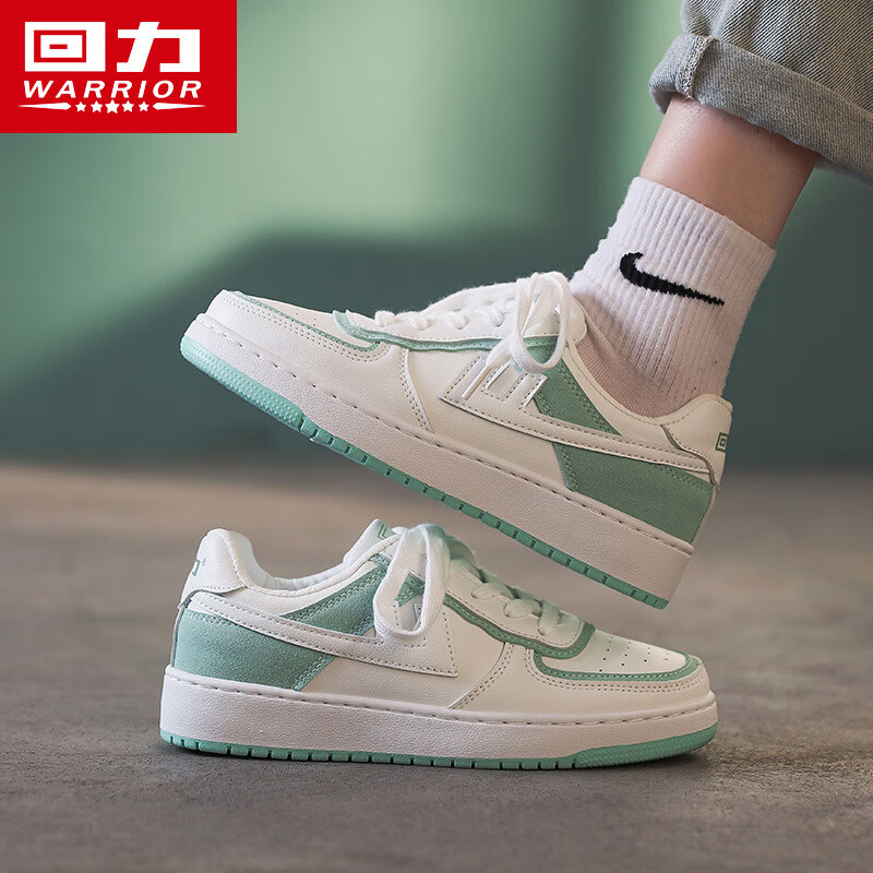 回力2023年春季新款情侣款空军一号板鞋学生韩版低帮女鞋 白色 35