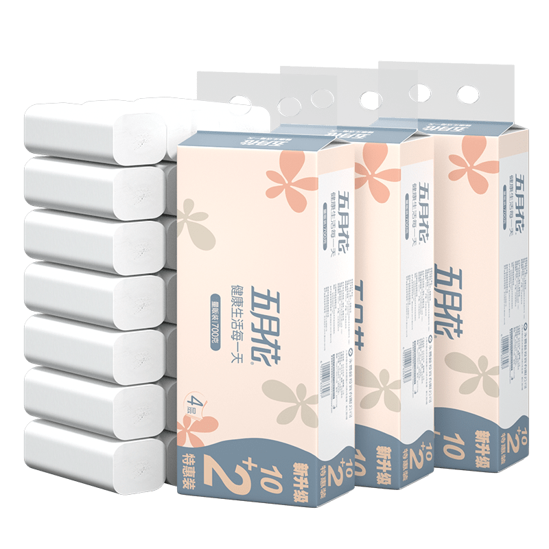 五月花(may flower) 卫生纸卷纸家用 4层加厚原木无芯卷筒纸擦手纸 1