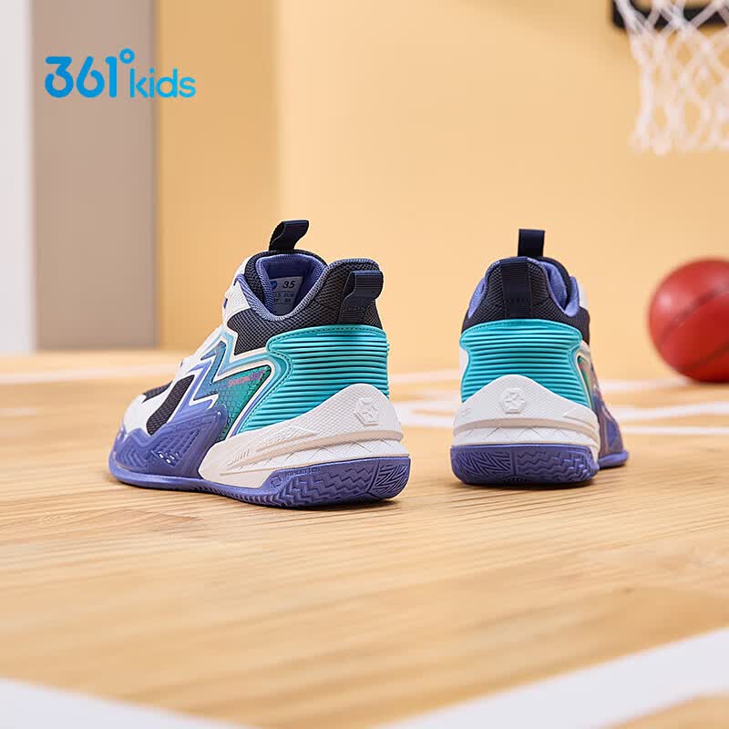 361° 男中大童冬季新款防滑耐磨软弹运动篮球鞋（33-41码）