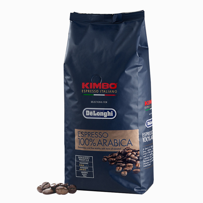KIMBO德龙金堡意大利原包进口咖啡豆100%阿拉比卡浓缩咖啡豆-1KG装-德龙除垢剂/软水滤芯套装 250G装-小包装