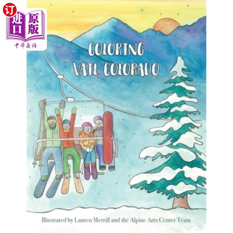 海外直订coloring vail, colorado 科罗拉多州维尔