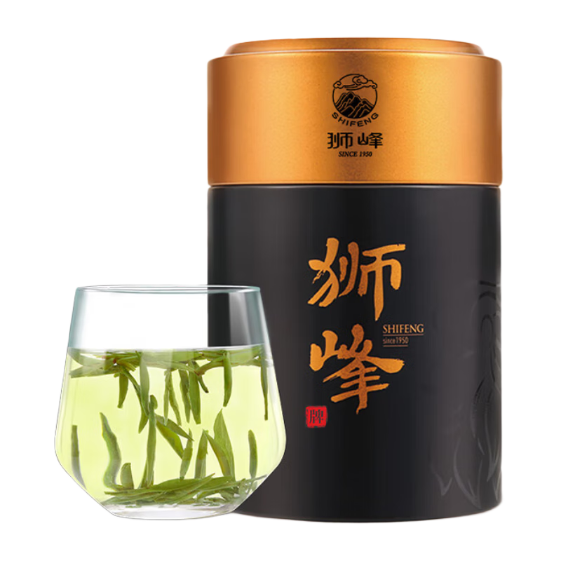 狮峰 牌绿茶龙井茶叶高山系列群体种 明前特级100g 2024新茶罐装春茶
