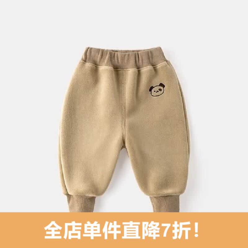 嘟嘟家宝宝裤子春秋男童长裤保暖女童休闲裤秋季儿童衣服秋装洋气 米色 90怎么看?
