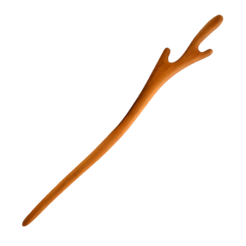 海伊朵母親節(jié)禮物桃木發(fā)簪手工簪子紫檀木發(fā)簪diy古風(fēng)桃木梳工具材料包 【半成品紫檀木一塊】加一張圖紙