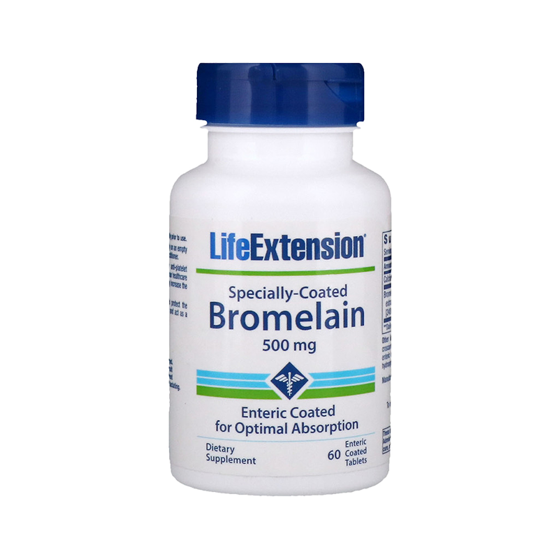 LifeExtension 包衣菠萝蛋白酶肠溶片500毫克 60片 排便加速代谢X缓解风湿骨痛