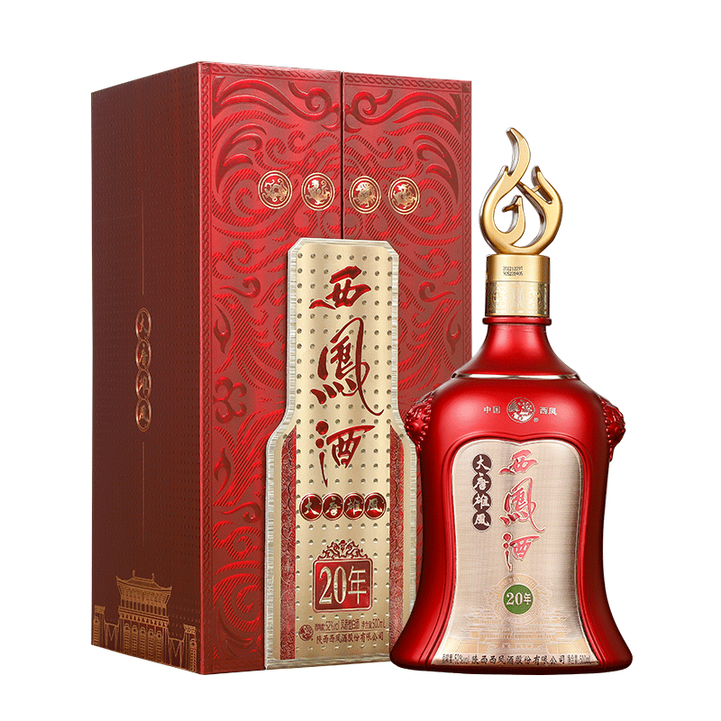 西凤酒 大唐雄风20年 52度凤香型白酒 过节送礼商务招待用酒  单瓶