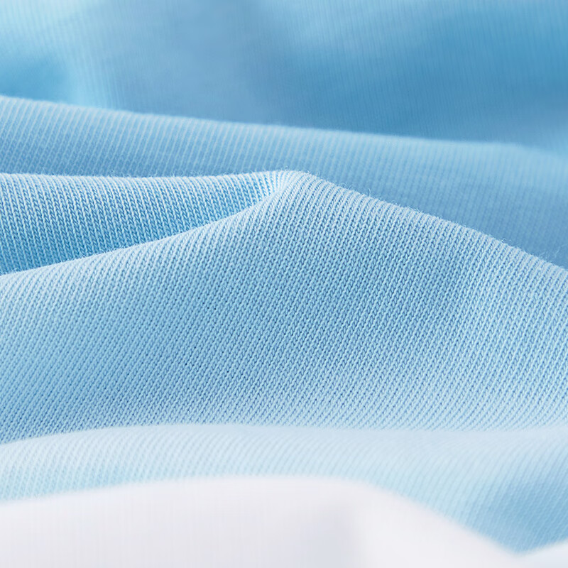 TEEK渐变长袖t恤男装春秋款上衣服 秋冬季男士秋装体恤休闲印花打底衫 JAC68B蓝白色 L