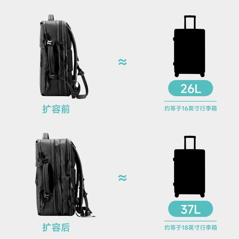 海澜之家双肩包商务背包男充电15吋电脑包大学生书包出差防泼水耐磨旅行包