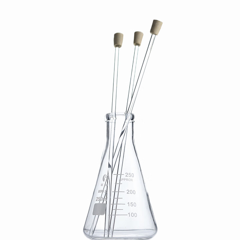 橡皮头玻璃棒可擦拭烧杯内壁长度15/20/25/30/40cm液体搅拌玻璃棍 15