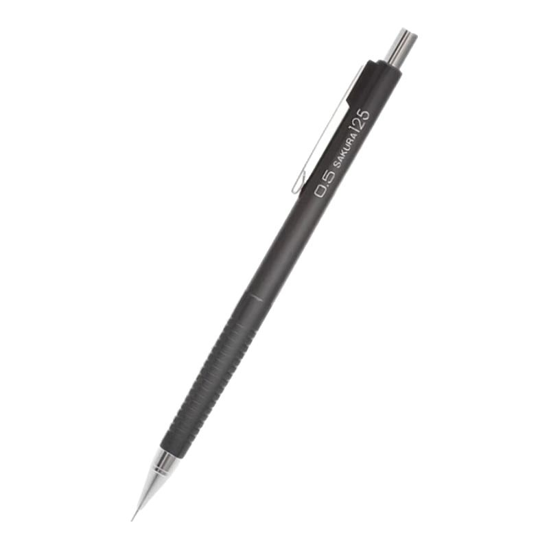樱花(SAKURA)防断自动铅笔活动铅笔绘图铅笔 避震笔芯防断 0.5mm 黑色【日本进口】