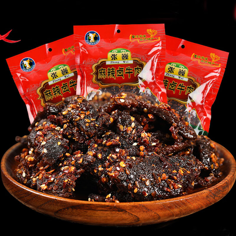 张巍 牛肉干麻辣牛肉冷吃牛肉休闲小吃 重庆巫溪特产 麻辣卤牛肉400g