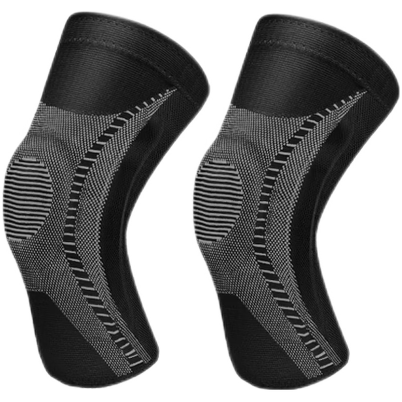 大行（DAHON）自行车配件骑行运动护膝护具户外跑步篮球登山装备男女通用两只装 黑灰 L