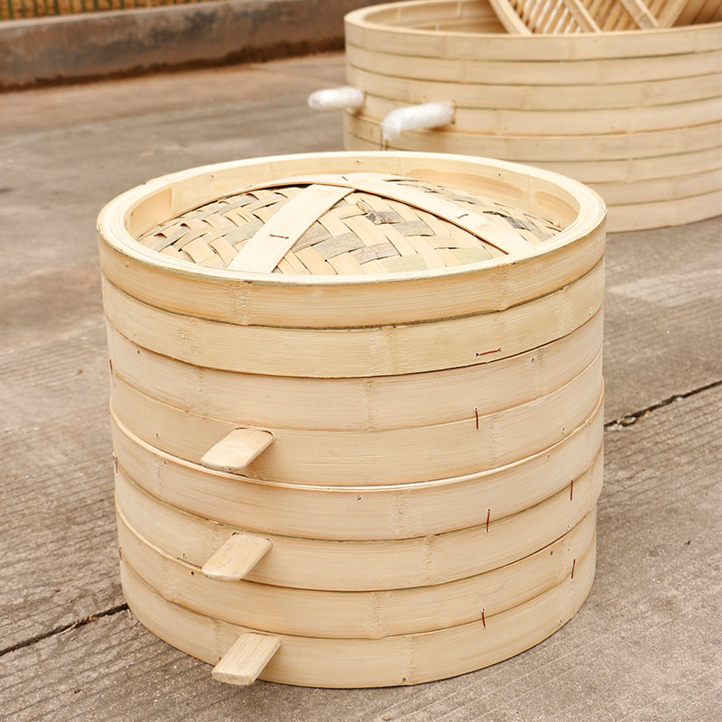 信源 x竹蒸笼商用大蒸笼大号竹制蒸笼家用开店用竹笼屉蒸馒头竹编蒸