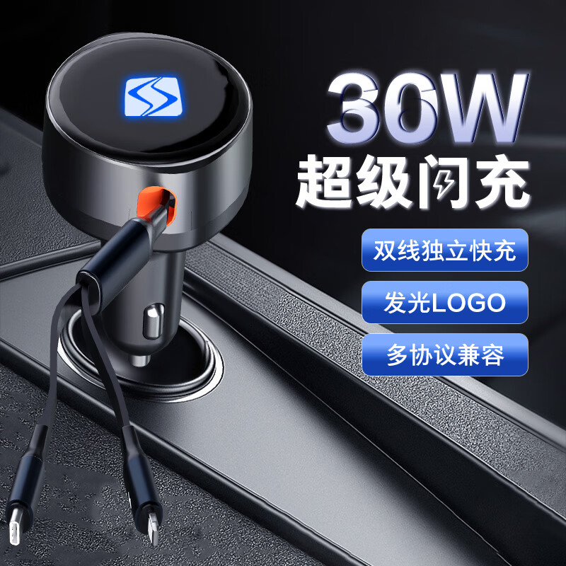 浦港適用思皓E20X 愛跑思皓X8/QX/A5/曜/E50A車載點煙器轉快充充電器 車載充電器/蘋果PD線+Type-C線