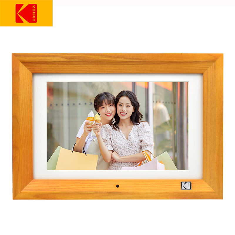KODAK1020V 数码相框10.1英寸高清智能电子相册壁挂桌面摆台音乐视频照片播放器 原木色（1020V）10.1英寸）