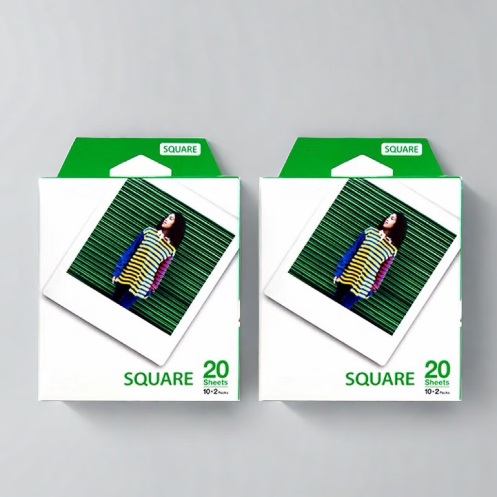 拍立得现货拍立得方形4寸相纸胶片适用富士instaxSQ1 SQ6 SQ10 SQ20SP3 方形白边相纸（40张）