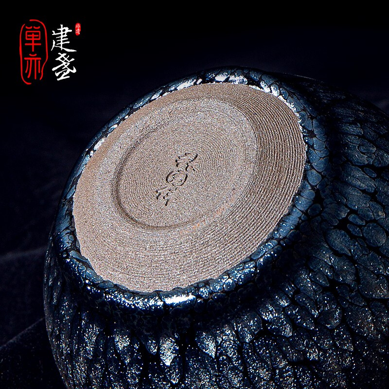 单亦建盏【瑞雪】大师级高档茶杯张国伟主人杯功夫茶具高档教师节礼物 瑞雪