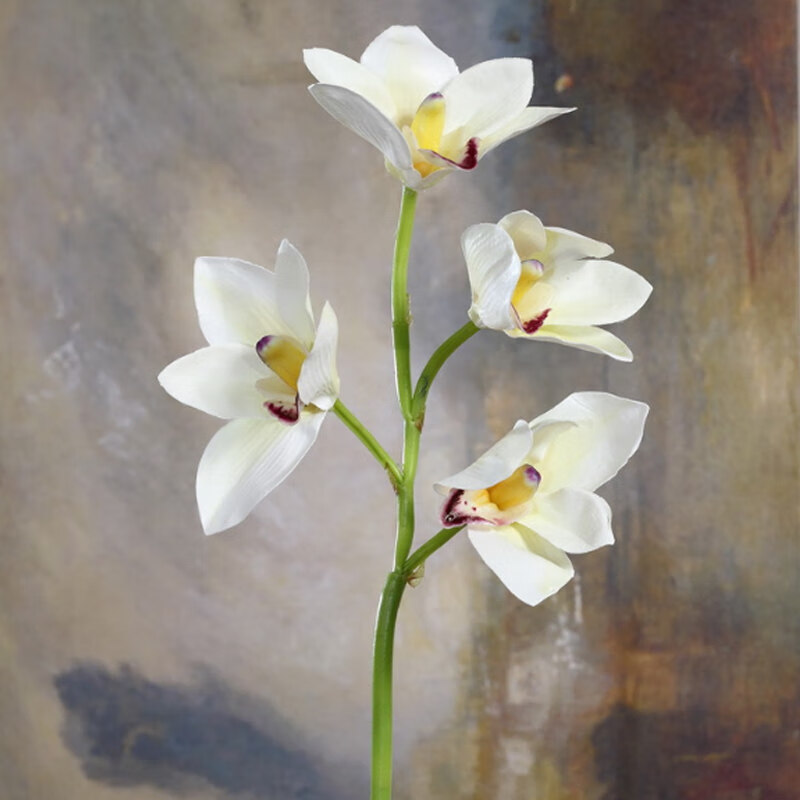 花单支假花绢花客厅卧室茶几摆件木棉花花束木兰花绢 单头玉兰(白色)