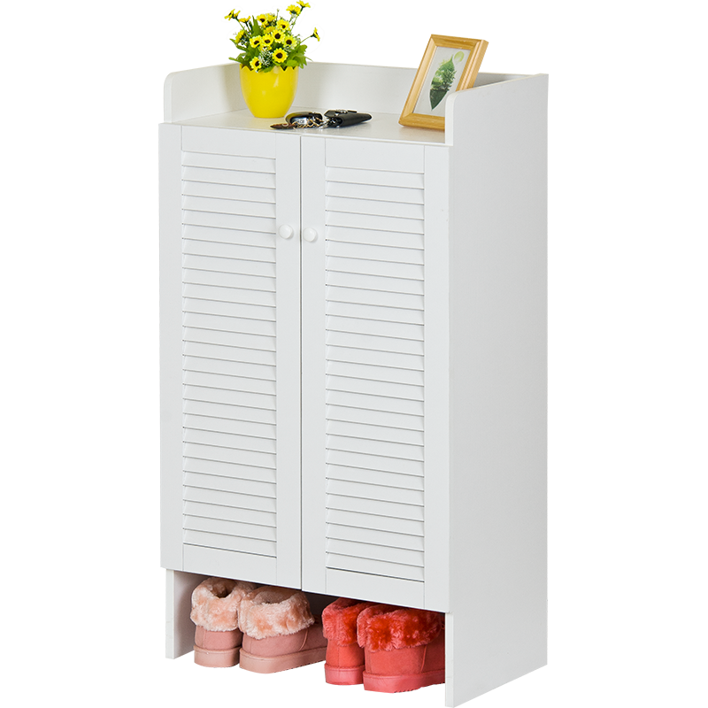 慧乐家 鞋柜 大容量玄关客厅带门收纳储物防尘门厅柜双门百页鞋柜简约储物柜 11313-1