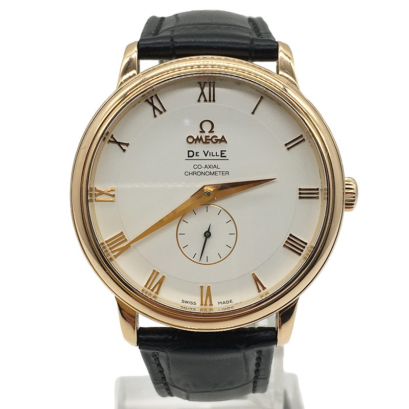 【二手95新】欧米茄男表 碟飞系列自动机械39mm表径 皮表带针扣18k