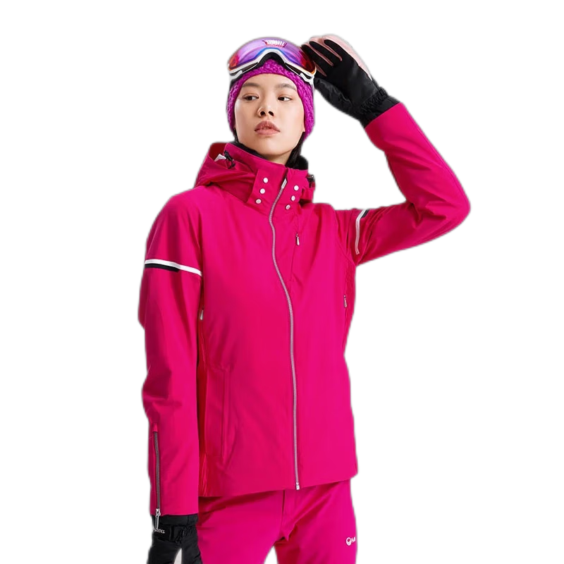 HALTI哈爾迪滑雪服女士防風防水保暖單雙板滑雪外套H106-0055 火珊瑚紅色 M (165)