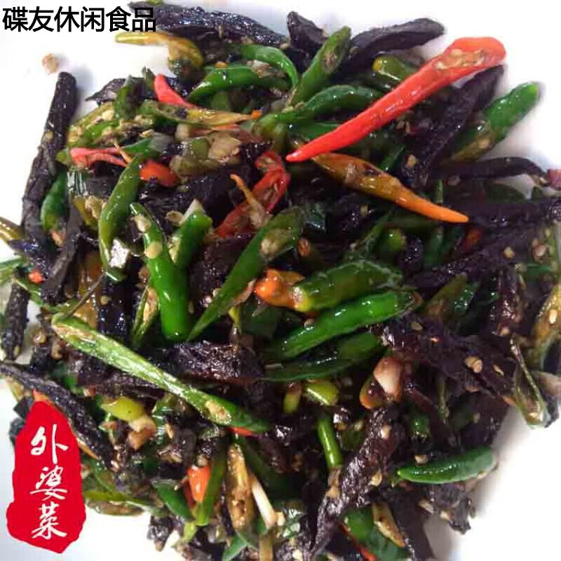 花仙笙(gearss)徐州特产  黑咸菜炒辣椒  半斤装 特色农家黑咸菜 真空