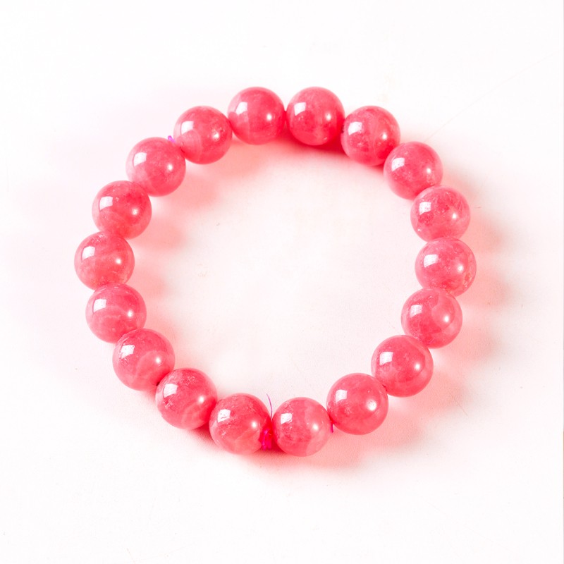 金石通 天然红纹石宝石手链 冰种阿根廷单圈水晶手串 招桃花精致礼物