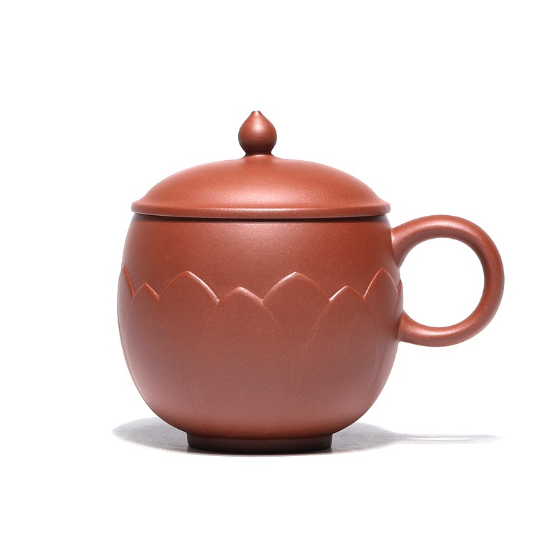 百年利永紫砂杯宜兴纯全手工紫砂盖杯原矿爱莲杯功夫