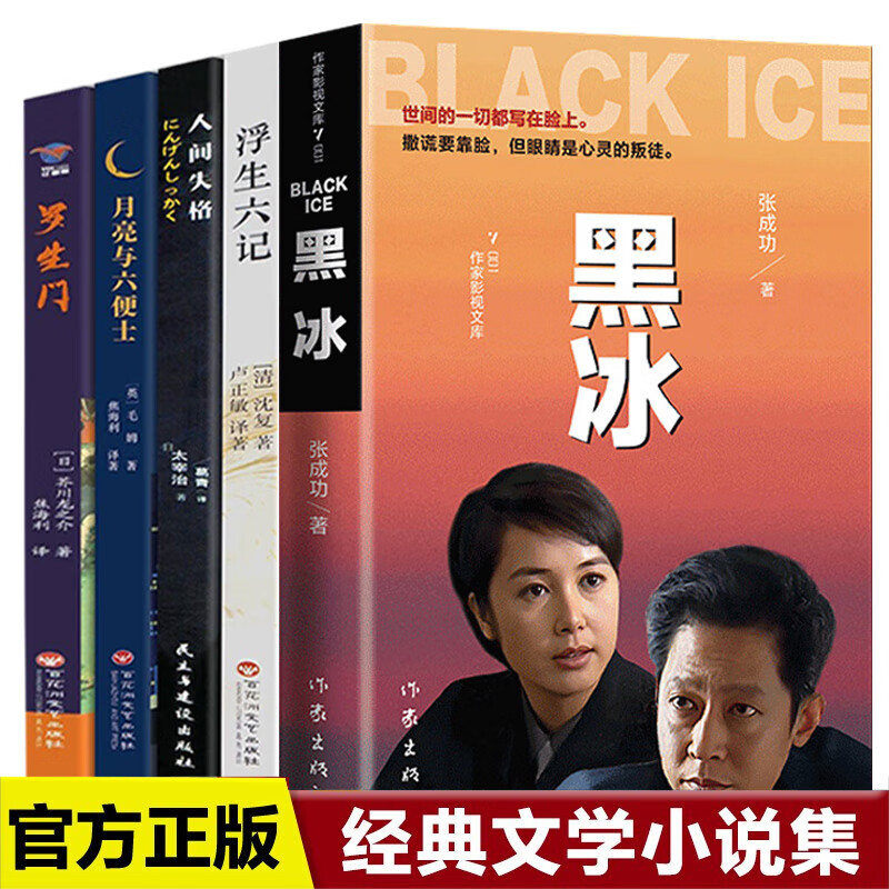 正版全5册 黑冰小说书籍电视剧原著张成功 月亮与六便士 人间失格
