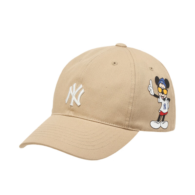 MLB棒球帽男女通用情侣帽子男迪士尼联名款卡通米老鼠洋基队NY 32CPKB 卡其侧米奇NY 可调节帽围55cm-59cm