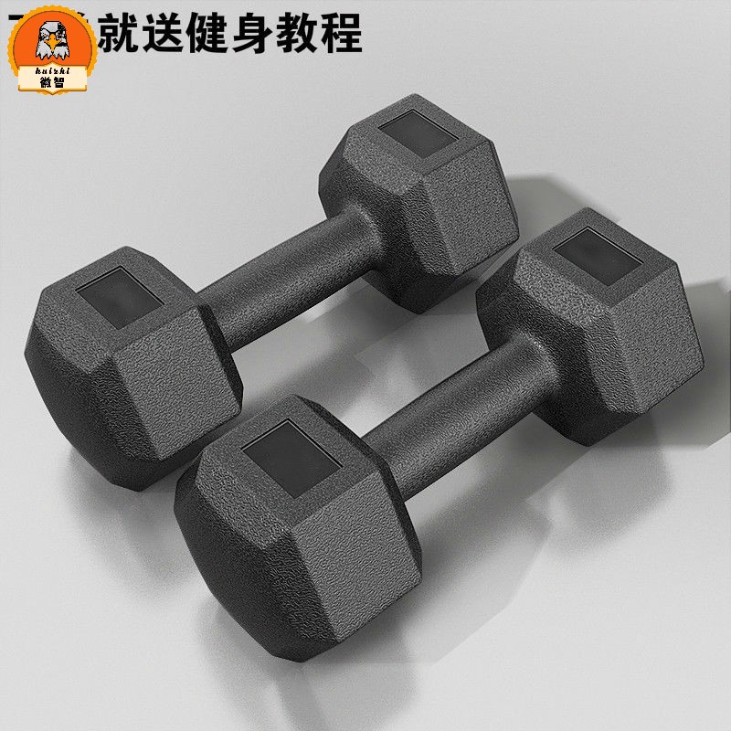 徽智 10公斤杠铃哑铃女士男士健身家用健身套装运动器材小学生男生练