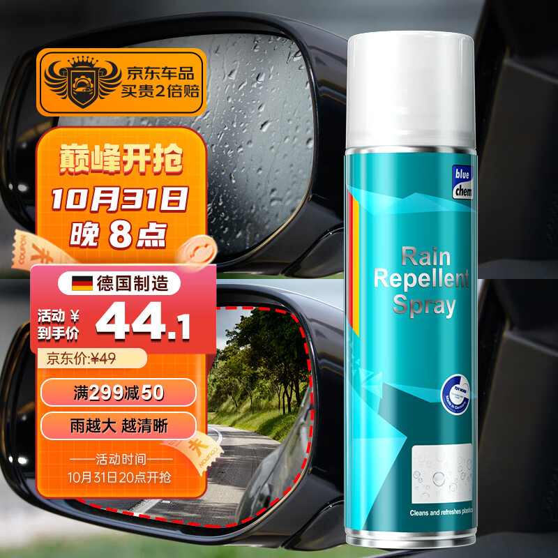 蓝海豚德国制造雨敌驱水剂后视镜防雨膜汽车玻璃防雨剂喷雾疏水剂200ml怎么样,好用不?