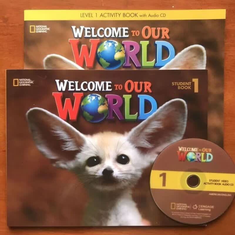 美国国家地理幼儿入门启蒙英语教材Welcome:To:Our:World:1/2/3级 1级课本 练 1级课本 练习册 资源使用感如何?