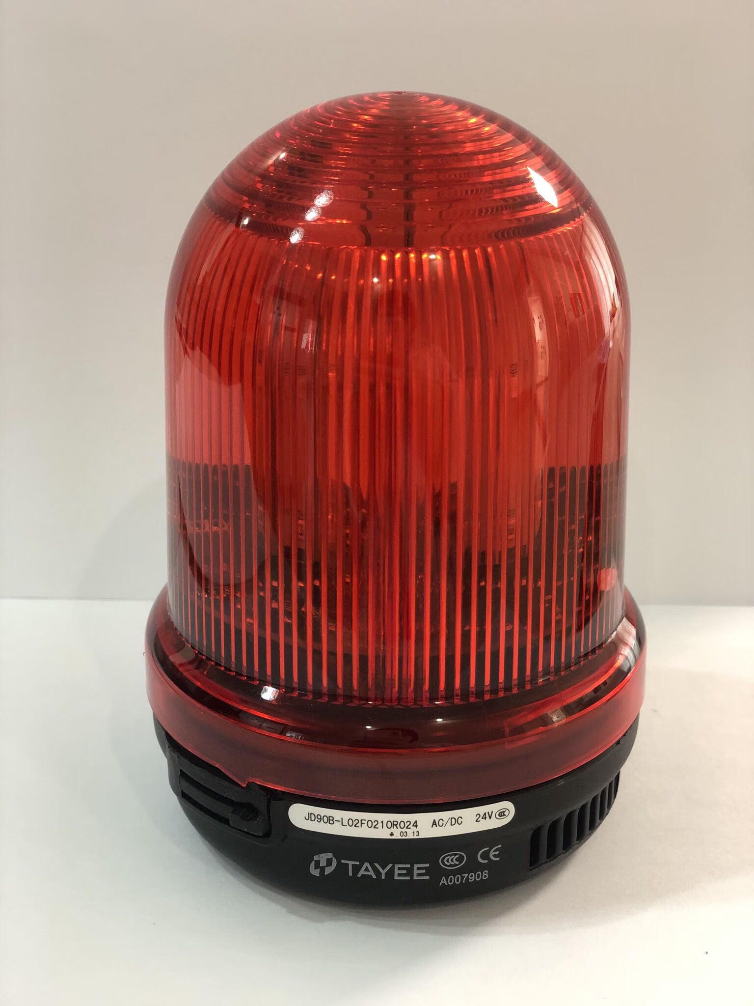 天逸警示灯jd90b-l02f0210r024报警灯红色频闪声光一体式现货 白色