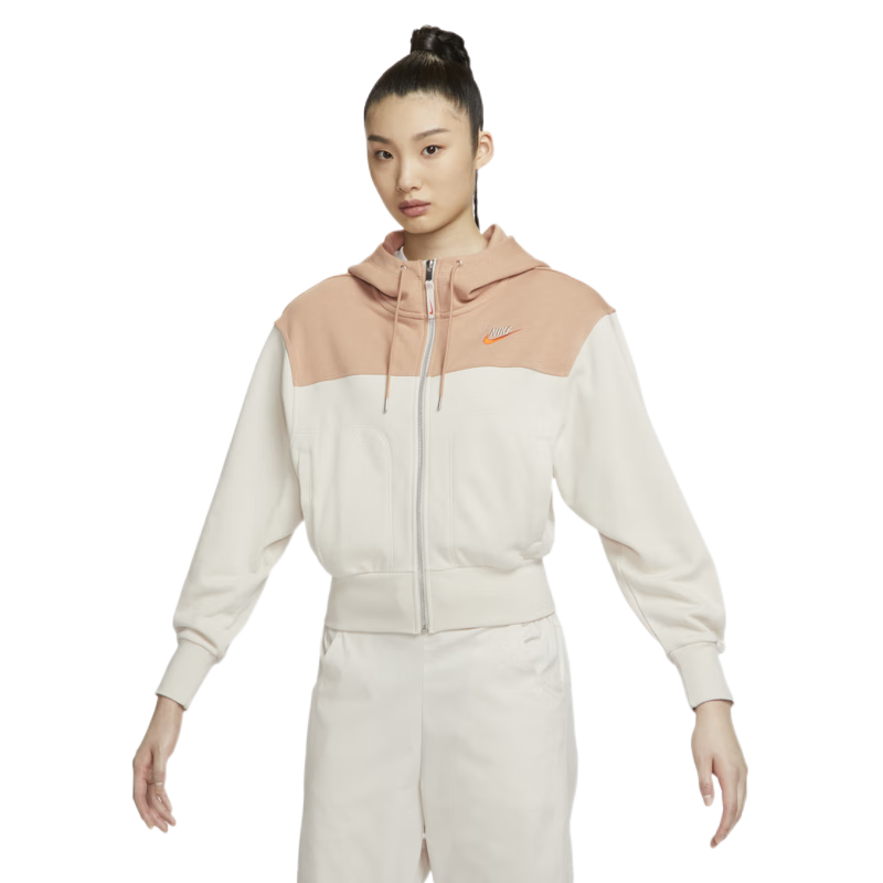 耐克(nike)女子全长拉链开襟针织连帽衫 sportswear city utility fb