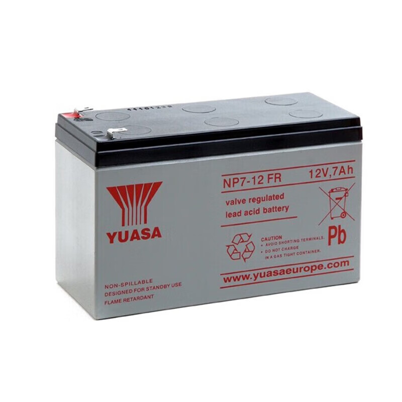 yuasa汤浅蓄电池np7-12fr 12v7ah电梯消防应急np7-12内置电池ups