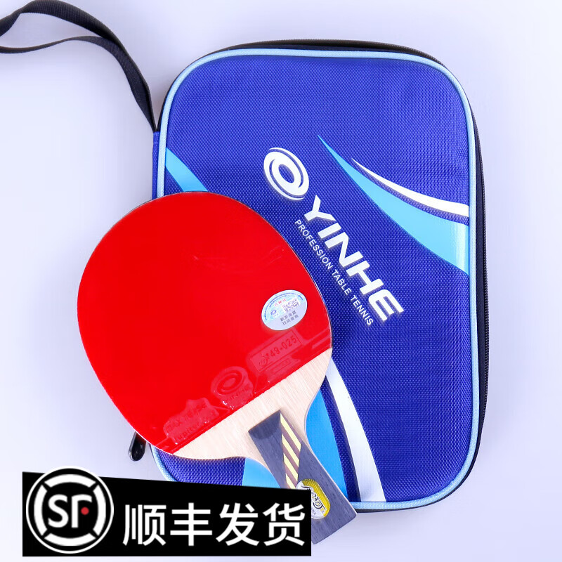 银河(yinhe)乒乓球拍专业碳素成品拍单拍九星 【9星】直拍/短手柄