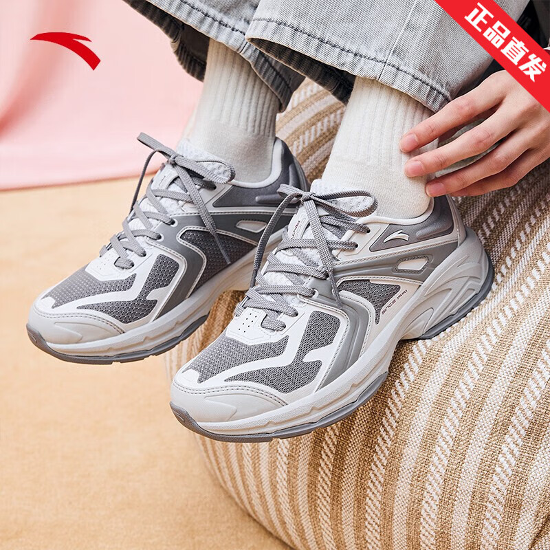 安踏(anta)千禧冰河休闲鞋女春季老爹鞋户外运动鞋网面厚底女鞋