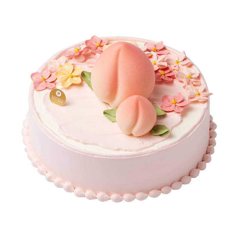 派悦坊祝寿生日蛋糕动物奶油长辈寿星老人寿桃同城当天配送北京上海杭州 仙桃盛宴海盐芝士柠橙蛋糕 10英寸 适合10-15人食