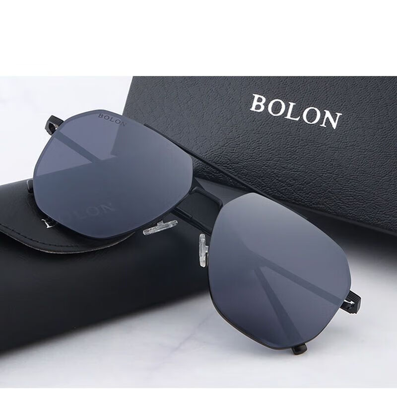 太阳镜飞行员墨镜潮流王俊凯开车专 黑框黑灰片 偏光眼镜 包装(推荐)