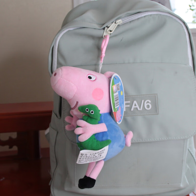 佩琪乔治毛绒玩具钥匙扣书包小挂件汽车包包饰品公仔 13厘米小猫坎迪