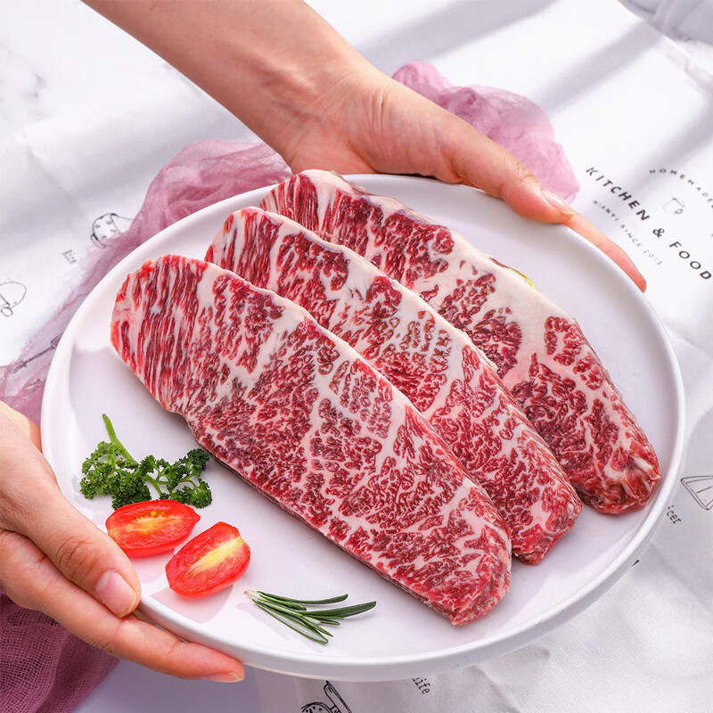 哺食旺澳洲和牛 m6—m7上脑边 进口谷饲雪花牛肉 牛排原切 厚切 500g