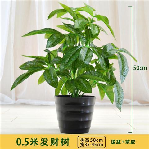 润临鹤  室内绿植假树发财树仿真植物大型落地盆栽景装饰假花仿真植物